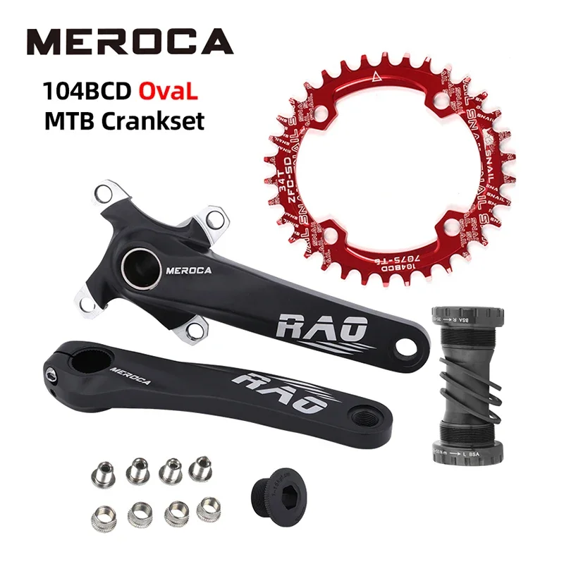 MEROCA horský bicykel prevodníku 104BCD pozitívne a negatívne zub disk/eliptických disk ozubeného 32/34/36/38T 170 mm požičovňa kľukou