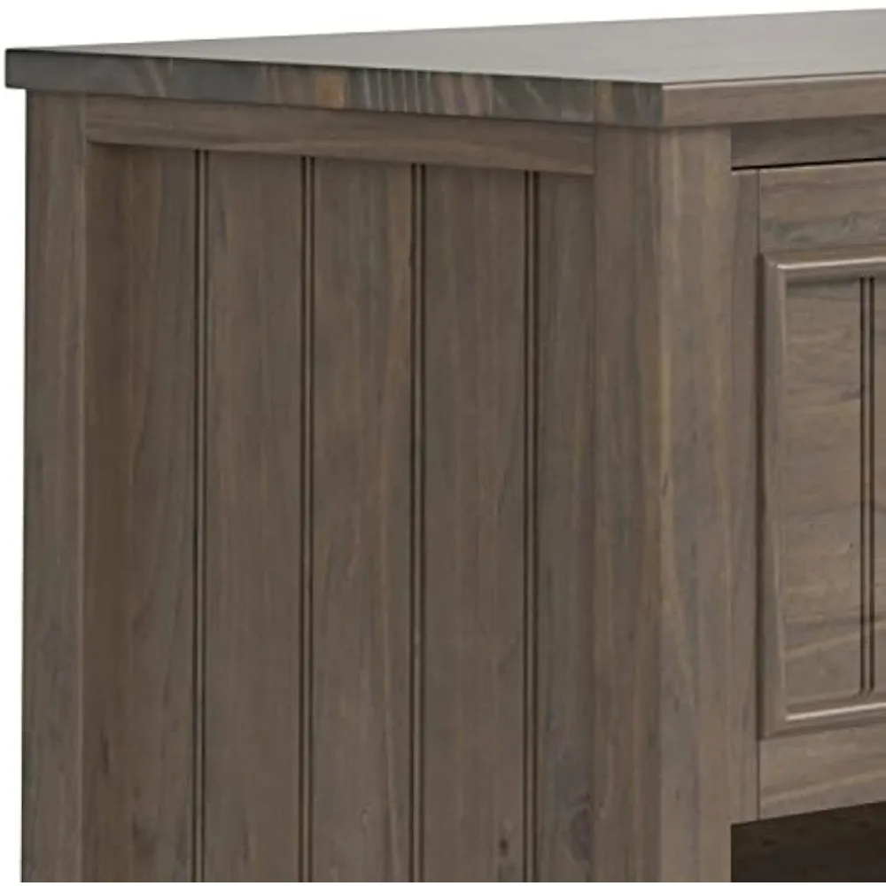 Nočný stolík z masívu 24 palcov široký prechod údená hnedá pre obývacia izba a spálňa