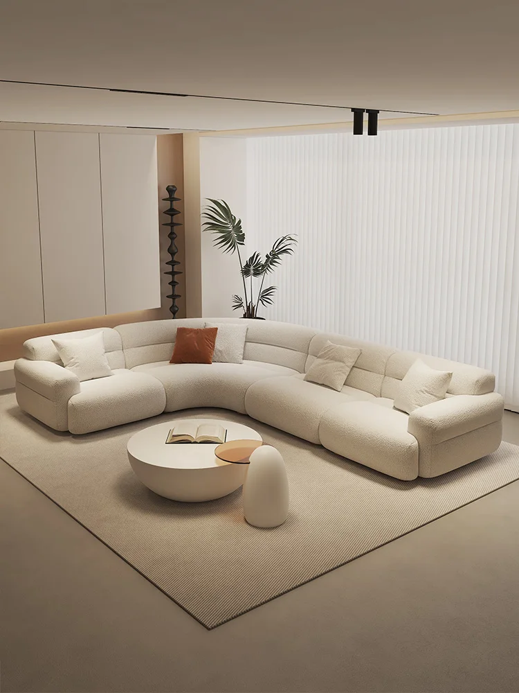 textílie obývacia izba gauč minimalistický moderný krém štýl nepravidelný rohu Japonský štýl pokojnej sty