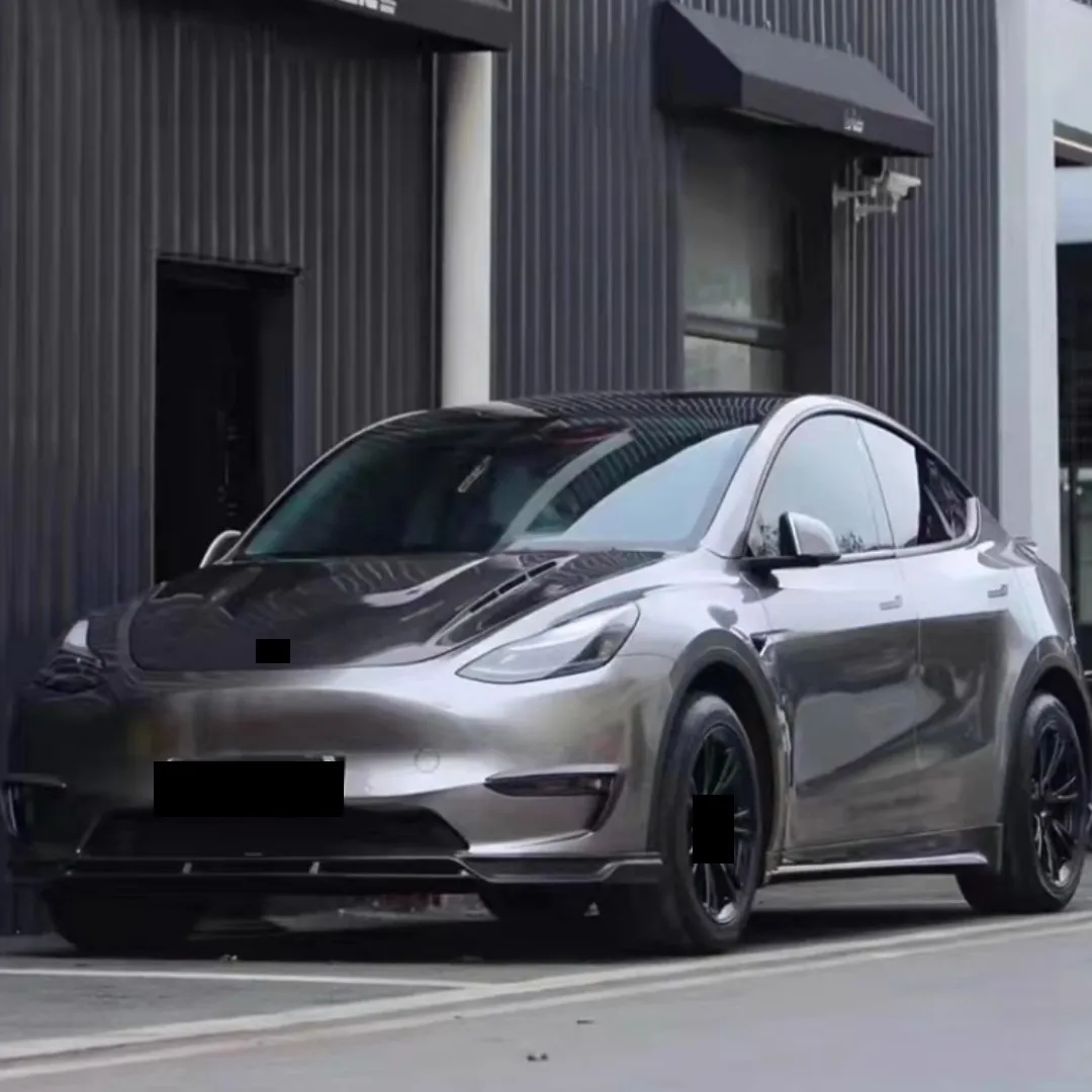 Carbon Fiber Predné, Zadné, Prírubové strane sukne montáž Tesla Model Y 2021 2022 Upravené obočie chvost krídlo pásy Auto Príslušenstvo
