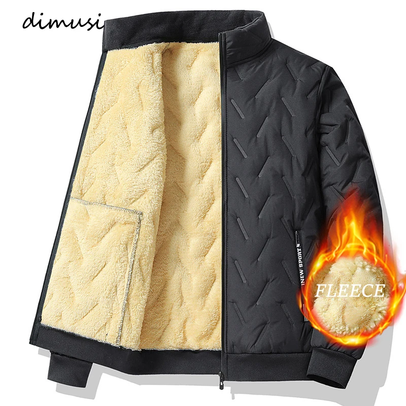 DIMUSI Zimné pánske Polartec Bundy Bežné Outwear Muž Windbreaker Tepelnej Bundy Pánske Soft Fleece Teplé Bundy, Oblečenie 7XL