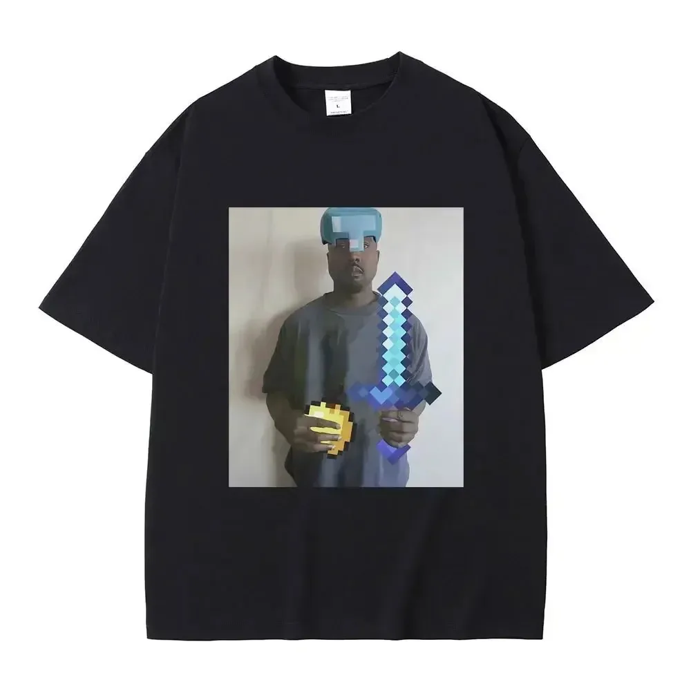 2024 Nový Zábavný Kanye West Meme T-Shirt pánske Vintage Hip Hop Rap Štýl Tričko Muži Ženy Nadrozmerná Krátky Rukáv Streetwear