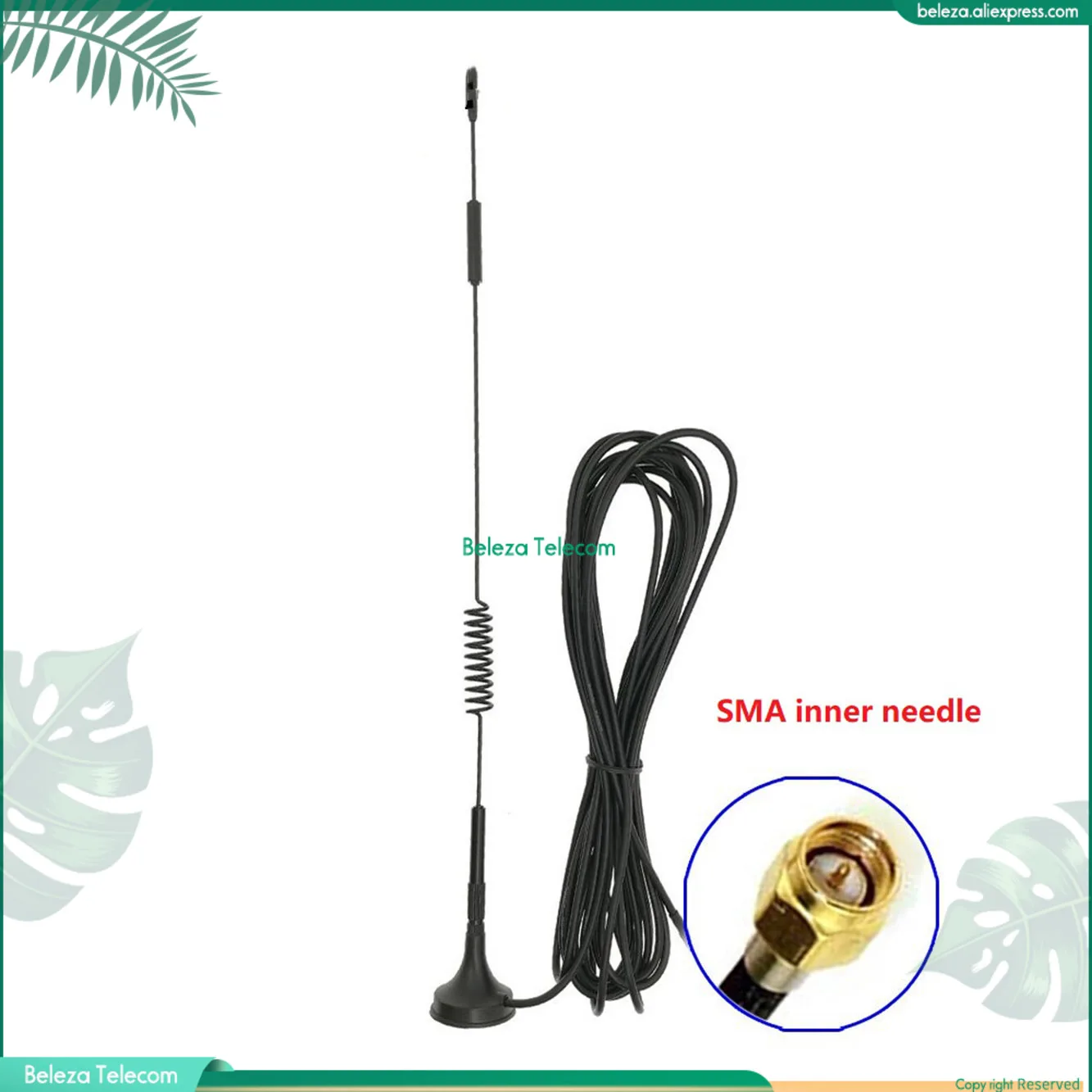 TS9 SMA CRC9 Rozhranie 3m Kábel Bezdrôtový Smerovač Bezpilotné Automat Magnetické Malé prísavky 4G Antény Rozšírenie