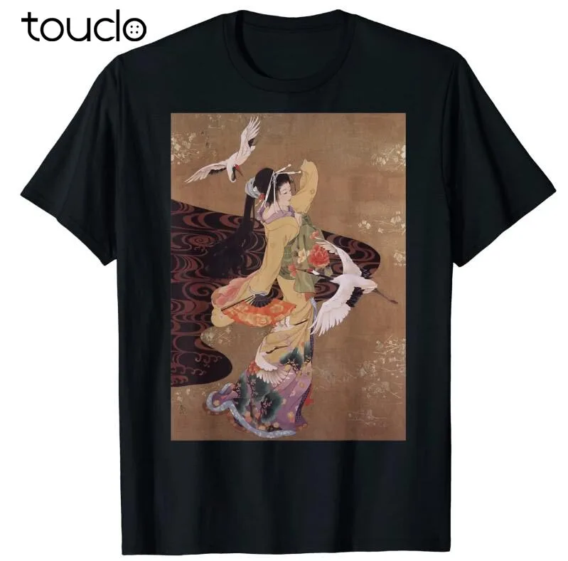 Nové Tanečné Žeriavov Japonský Retro Umenie T-Shirt Pánske Unisex Dizajnér Košele S-5Xl Xs-5Xl Vlastný Darček Tvorivé Vtipné Tričko